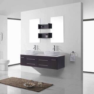 Virtu USA Augustine 59-inch Double Bathroom Vanity Set