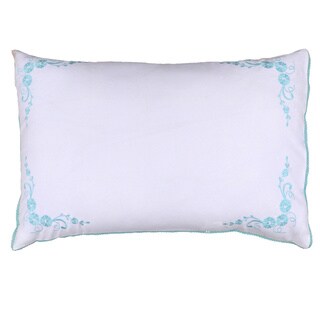 100-percent Cotton Floral Embroidered Decorative Pillow Shams (Pack of 2)