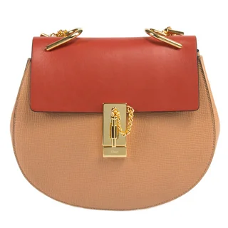 Chloe Drew Medium Coral Pop w/Gold Hardware Chain Shoulder Handbag