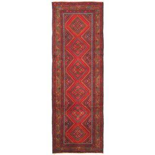 eCarpetGallery Persian Hand-knotted Brown/Red Wool Rug (3'3 x 9'10)