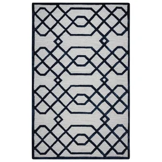 Rizzy Home Teal Monroe Collection Hand-Sheared Transitional Area Rug (9 x 12)