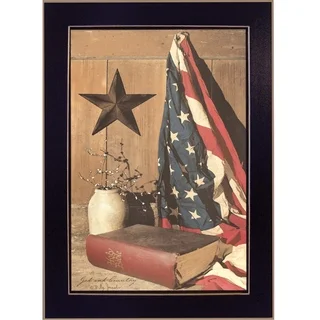 Billy Jacobs 'God and Country' 14 x 10-inch Framed Art