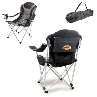 Picnic Time Los Angeles Lakers Black Reclining Camp Chair