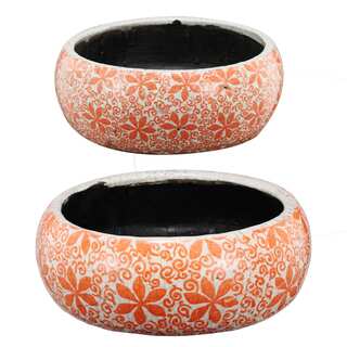 Multicolor Ceramic Planter Bowls (Set of 2)