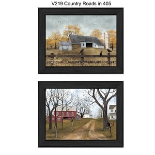 "Country Roads" Collection By Billy Jacobs, Printed Wall Art, Ready To Hang Framed Poster, Black Frame
