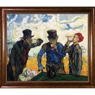 Vincent Van Gogh 'The Drinkers (After Daumier), 1890' Hand Painted Framed Canvas Art