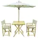 Thumbnail 12, Zew Hand-crafted Bamboo 4-piece Square Patio Set. Changes active main hero.