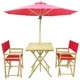 Thumbnail 8, Zew Hand-crafted Bamboo 4-piece Square Patio Set. Changes active main hero.