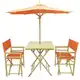 Thumbnail 1, Zew Hand-crafted Bamboo 4-piece Square Patio Set.