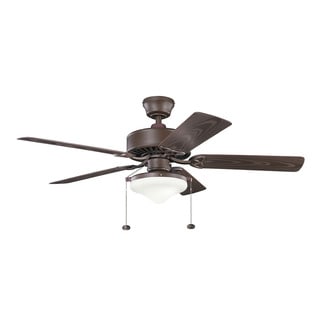 Kichler Lighting Renew Select Patio Collection 52-inch Tannery Bronze Powder Coat Ceiling Fan w/Light