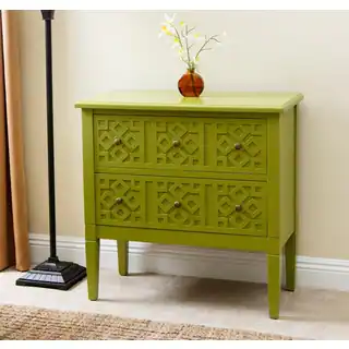 Abbyson Harvard Lime Green Side Cabinet