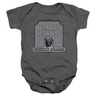 Grizzly Adams/Survival Infant Snapsuit in Charcoal