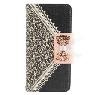 Insten Black/ Gold Leather Case Cover with Stand/ Wallet Flap Pouch For Samsung Galaxy S6
