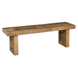 Kosas Home Hand Crafted Natural Recovered Shipping Pallets 55 Inch Bench