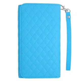 Insten Light Blue Leather Case Cover For Alcatel One Touch Fierce XL/ Idol 3 (5.5) iPhone 6 Plus/ 6s Plus Huawei Raven LTE