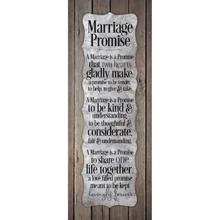 NA 'Marriage Promise' New Horizons Wood Plaque