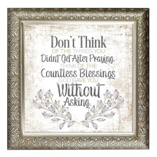 "Don't Think Of Things" Inspirational Moments Framed Art