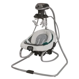 Graco DuetSoothe Green, Grey and White Plastic Swing and Rocker
