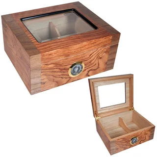 Cuban Crafters Deluxe Mio Glass-top Cigar Humidor
