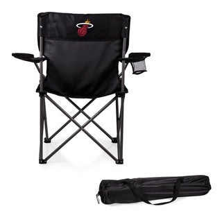 Picnic Time Miami Heat Black Polyester and Metal PTZ Camp Chair
