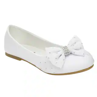 Jelly Beans Girls' Faux Leather Slip-on Ballet Flats