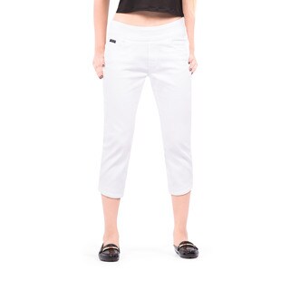 Bluberry Women's White Pedal Pusher Pants