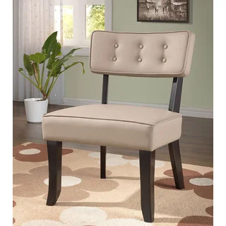 K&B Grey Faux-leather Accent Chair