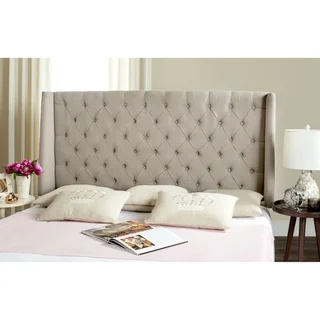 Safavieh London Taupe Upholstered Tufted Wingback Headboard (Queen)