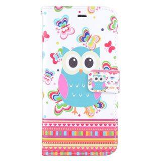 Insten Colorful Owl Leather Case Cover with Stand/ Wallet Flap Pouch/ Photo Display For Apple iPhone 6 Plus/ 6s Plus