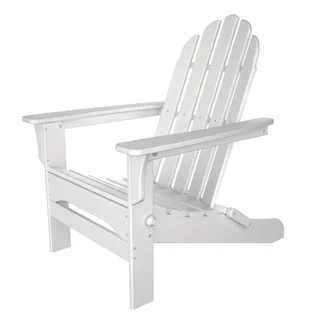 Tiba White Finish Wood Adirondack Folding Chair