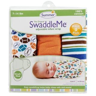 Summer Infant Touchdown Small SwaddleMe (Pack of 3)