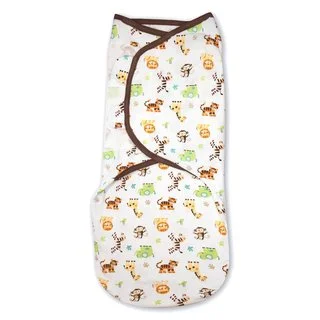 Summer Infant SwaddleMe Multi-color Cotton Kiddopotamus Graphic Jungle Large Blanket