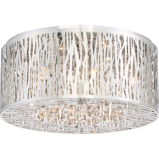 Quoizel Platinum Collection Grotto Chrome and Crystal Flush-mount Pendant
