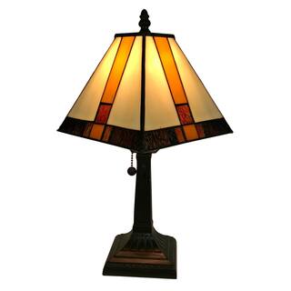 Amora Lighting AM208TL08 Glass 8-inch Tiffany-style Mission Table Lamp