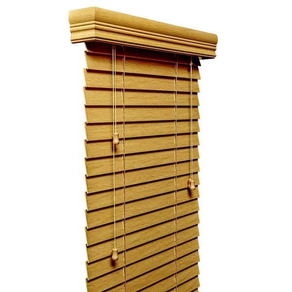 Natural 2-inch Faux Wood Blind 11 to 72-inch wide