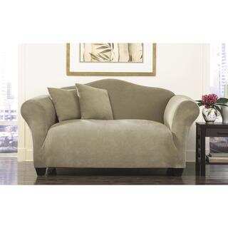 Sure Fit Stretch Pique Knit Bench Seat Slipcover for Loveseat