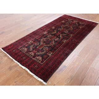 Hand-Knotted Oriental Persian Black Wool Rug (3' 4 x 6'10)
