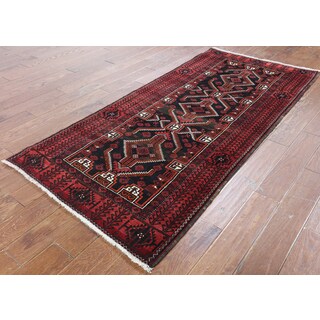 Hand-Knotted Oriental Persian Black Wool Rug (3'5 x 7'3)