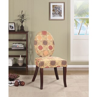 K&B AC7231 Multicolored Fabric and Wood Accent Chair