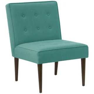 angelo:HOME Button-tufted Laguna Blue Modern Chair