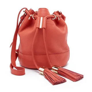 See by Chloe Vicki Orange Leather Bucket Bag