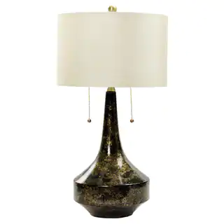 31-inch Floating Gold on Black Ceramic Table Lamp