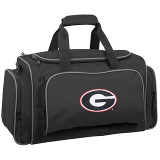 WallyBags Georgia Bulldogs Black Polyester 21-inch Collegiate Duffel Bag