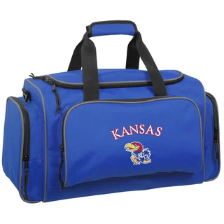 WallyBags Kansas Jayhawks Royal Blue Polyester 21-inch Collegiate Duffel Bag