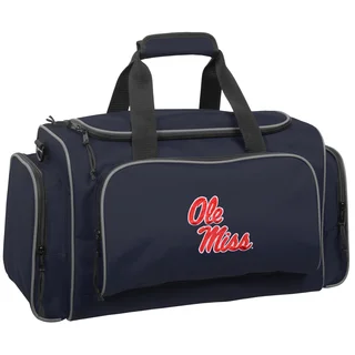 WallyBags Ole Miss Rebels Collegiate Blue Polyester 21-inch Multi-Compartment Duffel Bag