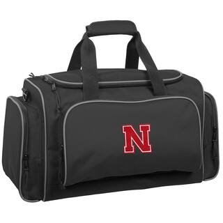 WallyBags Nebraska Cornhuskers Black Polyester 21-inch Collegiate Duffel Bag