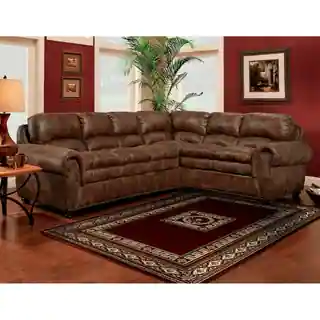 Sofa Trendz Brown Synthetic Leather-air Sectional Sofa
