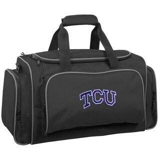WallyBags Black Polyester 21-inch Texas Christian Horned Frogs Collegiate Duffel Bag