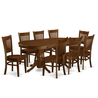 VANC9-ESP 9-piece Dining Room Set for 8 Dining Table with a Leaf and 8 Dining Room Chairs