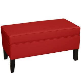 Skyline Furniture Red Vinyl 39-inch Storage Bench